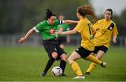 20 April 2019; Áine O'Gorman of Peamount United in action against Kate Mooney of Shelbourne during the Só Hotels Women's National League match between Peamount United and Shelbourne at Greenogue in Rathcoole, Dublin. Photo by Sam Barnes/Sportsfile