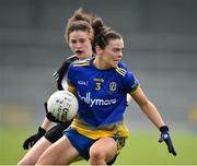 20 April 2019; Sinead Kenny of Roscommon in action against Emma Keavney of Sligo during the Lidl NFL Division 3 semi-final match between Sligo and Roscommon at Glennon Brothers Pearse Park in Longford. Photo by Matt Browne/Sportsfile