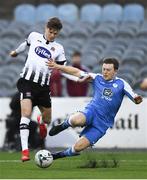 19 April 2019; Seán Gannon of Dundalk in action against Tony McNamee of Finn Harps during the SSE Airtricity League Premier Division match between Dundalk and Finn Harps at Oriel Park in Dundalk, Co. Louth. Photo by Ben McShane/Sportsfile