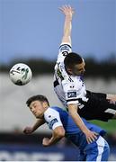 19 April 2019; Michael Duffy of Dundalk in action against Caolan McAleer of Finn Harps during the SSE Airtricity League Premier Division match between Dundalk and Finn Harps at Oriel Park in Dundalk, Co. Louth. Photo by Ben McShane/Sportsfile