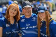 21 April 2019; Leinster supporters from left, Jane, Jamie and Tara McGuiness prior to the Heineken Champions Cup Semi-Final match between Leinster and Toulouse at the Aviva Stadium in Dublin. Photo by Ramsey Cardy/Sportsfile