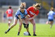 21 April 2019; Rachel Ruddy of Dublin in action against Máire O’Callaghan of Cork during the Lidl NFL Division 1 semi-final match between Cork and Dublin at the Nowlan Park in Kilkenny. Photo by Piaras Ó Mídheach/Sportsfile