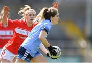 21 April 2019; Sinéad Finnegan of Dublin in action against Máire O’Callaghan of Cork during the Lidl NFL Division 1 semi-final match between Cork and Dublin at the Nowlan Park in Kilkenny. Photo by Piaras Ó Mídheach/Sportsfile