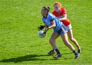 21 April 2019; Niamh Hetherton of Dublin in action against Niamh Cotter of Cork during the Lidl NFL Division 1 semi-final match between Cork and Dublin at the Nowlan Park in Kilkenny. Photo by Piaras Ó Mídheach/Sportsfile
