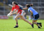21 April 2019; Áine O'Sullivan of Cork in action against Niamh Collins of Dublin during the Lidl NFL Division 1 semi-final match between Cork and Dublin at the Nowlan Park in Kilkenny. Photo by Piaras Ó Mídheach/Sportsfile