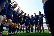 21 April 2019; The Leinster team huddle following the Heineken Champions Cup Semi-Final match between Leinster and Toulouse at the Aviva Stadium in Dublin. Photo by Ramsey Cardy/Sportsfile