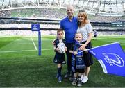 21 April 2019; Matchday mascot 6 year old Danny Murphy and his family at the Heineken Champions Cup Semi-Final match between Leinster and Toulouse at the Aviva Stadium in Dublin. Photo by Brendan Moran/Sportsfile