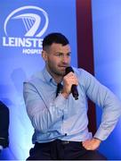 21 April 2019; Fergus McFadden of Leinster speaking during a Q and A ahead of the Heineken Champions Cup Semi-Final match between Leinster and Toulouse at the Aviva Stadium in Dublin. Photo by Sam Barnes/Sportsfile
