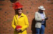 22 April 2019; Annette Holten from Navan, Co Meath prior to racing at Fairyhouse Easter Festival - Irish Grand National day at Fairyhouse Racecourse in Ratoath, Meath. Photo by David Fitzgerald/Sportsfile