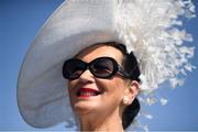 22 April 2019; Racegoer Faith Amond from Millford, Co Carlow prior to racing at Fairyhouse Easter Festival - Irish Grand National day at Fairyhouse Racecourse in Ratoath, Meath. Photo by David Fitzgerald/Sportsfile