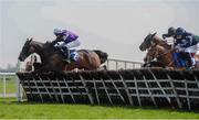 22 April 2019; The Holy One, with Paddy Kennedy up, clear the last on their way to winning the Farmhouse Foods Novice Handicap Hurdle during the Fairyhouse Easter Festival - Irish Grand National day at Fairyhouse Racecourse in Ratoath, Meath. Photo by David Fitzgerald/Sportsfile