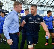 21 April 2019; Seán O’Brien of Leinster with team-mate Dan Leavy, left, after the Heineken Champions Cup Semi-Final match between Leinster and Toulouse at the Aviva Stadium in Dublin. Photo by Brendan Moran/Sportsfile