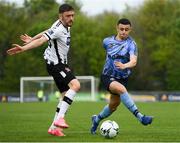 22 April 2019; Yoyo Mahdy of UCD in action against Dean Jarvis of Dundalk during the SSE Airtricity League Premier Division match between UCD and Dundalk at the UCD Bowl, Belfield in Dublin. Photo by Harry Murphy/Sportsfile