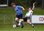 22 April 2019; Sean McDonald of UCD in action against Patrick McEleney of Dundalk during the SSE Airtricity League Premier Division match between UCD and Dundalk at the UCD Bowl, Belfield in Dublin. Photo by Harry Murphy/Sportsfile