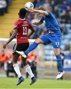 22 April 2019; Georgie Poynton of Waterford in action against Junior Ogedi-Uzokwe of Derry during the SSE Airtricity League Premier Division match between Waterford and Derry at the RSC in Waterford. Photo by Matt Browne/Sportsfile