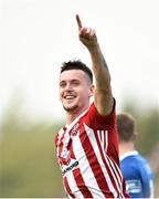 22 April 2019; David Parkhouse of Derry celebrates after scoring the first goal during the SSE Airtricity League Premier Division match between Waterford and Derry at the RSC in Waterford. Photo by Matt Browne/Sportsfile
