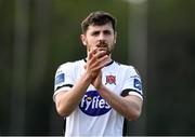 22 April 2019; Jordan Flores of Dundalk applauds fans following the SSE Airtricity League Premier Division match between UCD and Dundalk at the UCD Bowl, Belfield in Dublin. Photo by Harry Murphy/Sportsfile