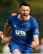 22 April 2019; Shane Duggan of Waterford celebrates after scoring a goal during the SSE Airtricity League Premier Division match between Waterford and Derry at the RSC in Waterford. Photo by Matt Browne/Sportsfile