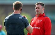 23 April 2019; Dave Kilcoyne, right, with forwards coach Jerry Flannery during the Munster Rugby squad training at the University of Limerick in Limerick. Photo by Brendan Moran/Sportsfile