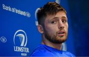23 April 2019; Ross Byrne during a Leinster Rugby press conference at Leinster Rugby Headquarters in UCD, Dublin. Photo by Ramsey Cardy/Sportsfile