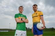 23 April 2019; Mícheál McWeeney of Leitrim, left, and Enda Smith of Roscommon at the official launch of the 2019 Connacht GAA Football Championships at Connacht GAA Centre in Claremorris, Co. Mayo. Photo by Harry Murphy/Sportsfile