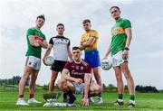 23 April 2019; Diarmuid O'Connor of Mayo, Niall Murphy of Sligo, Damien Comer of Galway, Enda Smith of Roscommon and Mícheál McWeeney of Leitrim at the official launch of the 2019 Connacht GAA Football Championships at Connacht GAA Centre in Claremorris, Co. Mayo. Photo by Harry Murphy/Sportsfile