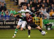 23 April 2019; Daniel Grant of Bohemians is fouled by Trevor Clarke of Shamrock Rovers during the SSE Airtricity League Premier Division match between Shamrock Rovers at Bohemians at Tallaght Stadium in Dublin. Photo by Seb Daly/Sportsfile