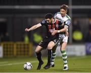 23 April 2019; Kevin Devaney of Bohemians in action against Ronan Finn of Shamrock Rovers during the SSE Airtricity League Premier Division match between Shamrock Rovers at Bohemians at Tallaght Stadium in Dublin. Photo by Seb Daly/Sportsfile