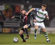 23 April 2019; Conor Levingston of Bohemians in action against Ronan Finn of Shamrock Rovers during the SSE Airtricity League Premier Division match between Shamrock Rovers at Bohemians at Tallaght Stadium in Dublin. Photo by Seb Daly/Sportsfile