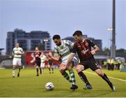 23 April 2019; Roberto Lopes of Shamrock Rovers in action against Dinny Corcoran of Bohemians during the SSE Airtricity League Premier Division match between Shamrock Rovers at Bohemians at Tallaght Stadium in Dublin. Photo by Seb Daly/Sportsfile