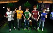 24 April 2019; In attendance, from left, Keith Dervan of Galway McDonagh, Diarmuid Mullins of Clare Saffrons, Jack O'Reilly of Limerick Treaty, Michael Walsh of Galway Maroon and David Keogh of Tipperary Blue at the launch of the Bank of Ireland Celtic Challenge 2019 at the EPIC Museum, CHQ Building in Dublin. Photo by David Fitzgerald/Sportsfile