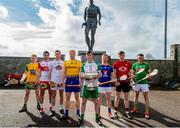 24 April 2019; Padraig Doherty, Donegal, Sean Cassidy, Derry, Niall O Muineachain, Kildare, Naos Connaughton, Roscommon,  Shane Lawless, London, Warren Kavanagh, Wicklow, Paul Sheehan, Down, and Sean Geraghty, Meath, in attendance during a Christy Ring Competition promotion at Cloyne in Co Cork. Photo issued by Sportsfile