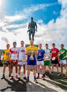 24 April 2019; Padraig Doherty, Donegal, Sean Cassidy, Derry, Niall O Muineachain, Kildare, Naos Connaughton, Roscommon, Warren Kavanagh, Wicklow,  Shane Lawless, London, Paul Sheehan, Down,and Sean Geraghty, Meath, in attendance during a Christy Ring Competition promotion at Cloyne in Co Cork. Photo issued by Sportsfile