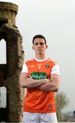 24 April 2019; Rory Grugan of Armagh during the official launch of the 2019 Ulster Senior Football Championship launch at the Hill of The O'Neill in Dungannon, Co Tyrone. Photo by Oliver McVeigh/Sportsfile