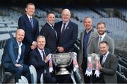 25 April 2019; Sky Sports today announced its GAA fixtures for the 2019 Championship from an event in Croke Park. A total of 20 live, and 14 exclusive, fixtures of Championship action will be available on Sky’s multi-platform offering throughout the season. Sky Sports’ exclusive coverage gets underway on Saturday May 11th when Brian Cody’s Kilkenny take on Mattie Kenny’s Dublin in the opening round of the Leinster Senior Hurling Championship in Nowlan Park. Kerry legend and four-time All-Ireland champion Kieran Donaghy joins Sky’s blockbuster line-up of GAA legends giving viewers a truly modern view of the modern game. This year will once again see insight and analysis across both codes from Tyrone hero Peter Canavan, former Dublin GAA star Senan Connell, Clare’s two-time All-Ireland champion Jamesie O’Connor, Kilkenny’s nine-time All-Ireland winner JJ Delaney and four-time All-Star defender Ollie Canning. Lead commentary will come from Dave McIntyre and Mike Finnerty with co-commentary from Nicky English, Mick Fennelly, Dick Clerkin and Paul Earley, and sideline reporting from Damian Lawlor. In attendance at launch are, clockwise from back left, Ollie Canning, Senan Connell, Uachtaráin Cumann Lúthchleas Gael John Horan, Kieran Donaghy, JJ Delaney, Jamesie O'Connor, JD Buckley, MD, Sky Ireland and Peter Canavan. Photo by Brendan Moran/Sportsfile