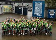 26 April 2019; Staff assemble at the start of the GAA Croke Park Croker2Carrick Official Charity Cycle at Croke Park in Dublin. Photo by Ray McManus/Sportsfile