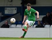 25 April 2019; James Clarke of Republic of Ireland during the SAFIB Centenary Shield Under 18 Boys’ International match between Republic of Ireland and Wales at Home Farm FC in Whitehall, Dublin. Photo by Matt Browne/Sportsfile