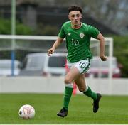 25 April 2019; Brandon Bermingham of Republic of Ireland  during the SAFIB Centenary Shield Under 18 Boys’ International match between Republic of Ireland and Wales at Home Farm FC in Whitehall, Dublin. Photo by Matt Browne/Sportsfile