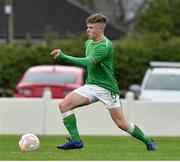 25 April 2019; Niall O'Keeffe of Republic of Ireland during the SAFIB Centenary Shield Under 18 Boys’ International match between Republic of Ireland and Wales at Home Farm FC in Whitehall, Dublin. Photo by Matt Browne/Sportsfile