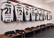 26 April 2019; A general view of the Dundalk dressing room prior to the SSE Airtricity League Premier Division match between Dundalk and Shamrock Rovers at Oriel Park in Dundalk, Louth. Photo by Seb Daly/Sportsfile
