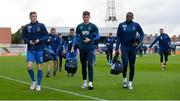 26 April 2019; Waterford players from left, John Martin, Rory Feely and Maxim Kouogun arrive ahead of the SSE Airtricity League Premier Division match between Bohemians and Waterford at Dalymount Park in Dublin. Photo by Sam Barnes/Sportsfile