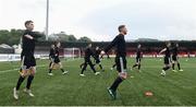 26 April 2019; Cork City players warm up prior to the SSE Airtricity League Premier Division match between Derry City and Cork City at the Ryan McBride Brandywell Stadium in Derry. Photo by Oliver McVeigh/Sportsfile