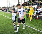 26 April 2019; Patrick Hoban of Dundalk leads his side out prior to the SSE Airtricity League Premier Division match between Dundalk and Shamrock Rovers at Oriel Park in Dundalk, Louth. Photo by Seb Daly/Sportsfile