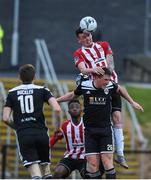 26 April 2019; David Parkhouse of Derry City in action against Dan Casey of Cork City during the SSE Airtricity League Premier Division match between Derry City and Cork City at the Ryan McBride Brandywell Stadium in Derry. Photo by Oliver McVeigh/Sportsfile