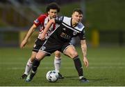 26 April 2019; James Tilley of Cork City in action against Barry McNamee of Derry City during the SSE Airtricity League Premier Division match between Derry City and Cork City at the Ryan McBride Brandywell Stadium in Derry. Photo by Oliver McVeigh/Sportsfile