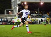 26 April 2019; Michael Duffy of Dundalk celebrates after scoring his side's second goal during the SSE Airtricity League Premier Division match between Dundalk and Shamrock Rovers at Oriel Park in Dundalk, Louth. Photo by Seb Daly/Sportsfile