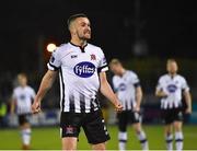 26 April 2019; Michael Duffy of Dundalk celebrates at the final whistle following his side's victory during the SSE Airtricity League Premier Division match between Dundalk and Shamrock Rovers at Oriel Park in Dundalk, Louth. Photo by Seb Daly/Sportsfile
