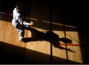 27 April 2019; Alex Hoban of Ireland warms up prior to his bout in the I-Karate 3rd World Cup at DCU in Dublin. Photo by David Fitzgerald/Sportsfile