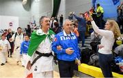 27 April 2019; Team Italy during the opening ceremony at the I-Karate 3rd World Cup at DCU in Dublin. Photo by David Fitzgerald/Sportsfile