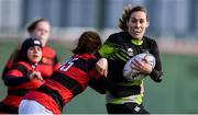 27 April 2019; Kate Tynan of Port Dara Falcons is tackled by Niamh O'Kelly Lynch of Dublin University during the Bank of Ireland Paul Cusack Cup Final match between Port Dara Falcons and Dublin University at Bective Rangers RFC at Energia Park in Dublin. Photo by Piaras Ó Mídheach/Sportsfile